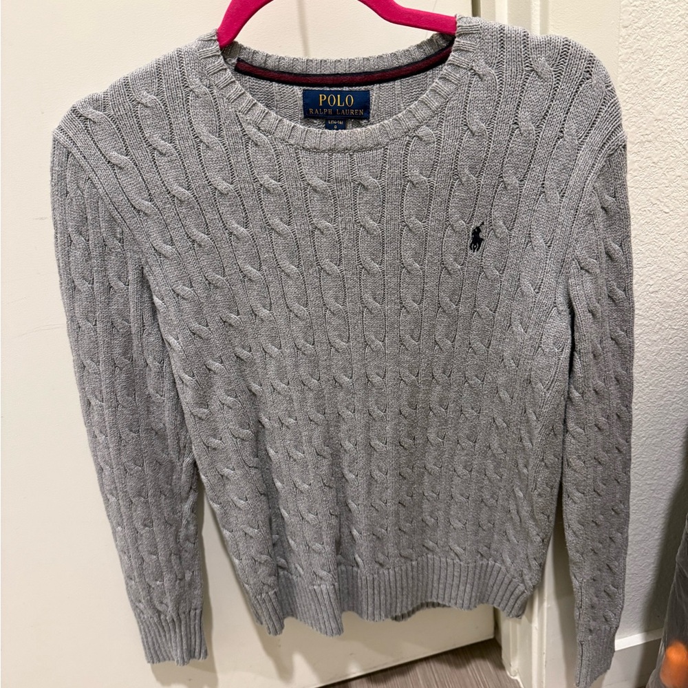 Polo by Ralph Lauren Gray Cable Knit Sweater